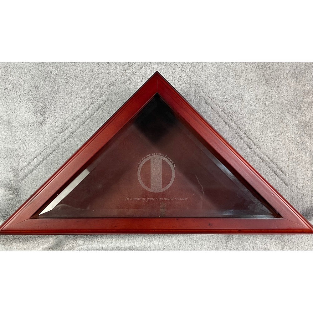 US Army TRADOC Training & Doctrine Command Cherry Flag Display Case 3x5